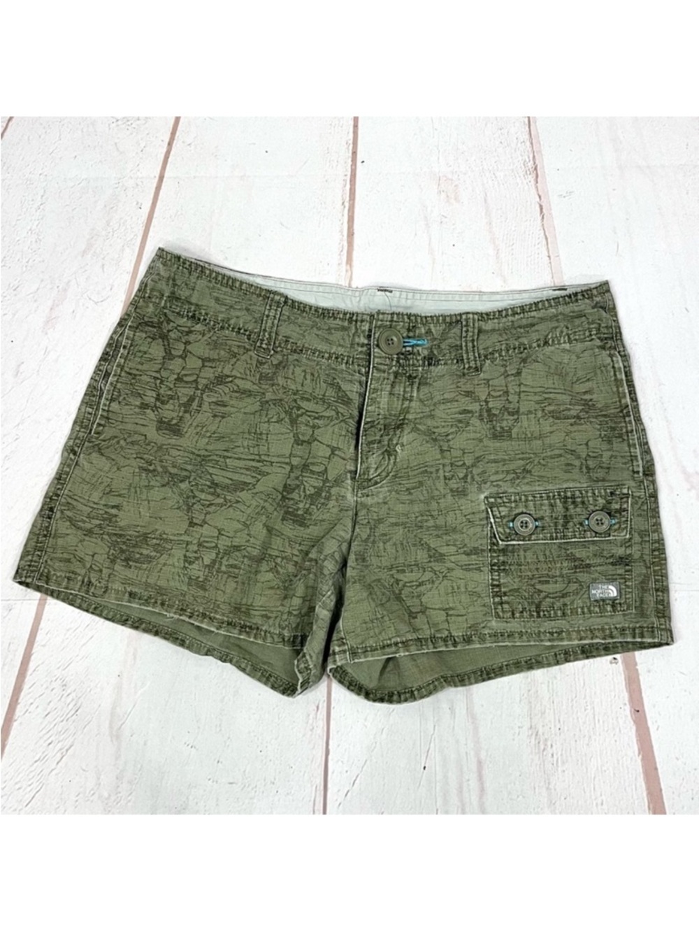 North Face A5 Series Camo Hiking Active Outdoor Cargo Shorts